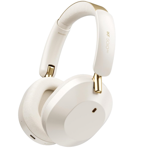 iKF Solo Pro Active Noise Cancelling Bluetooth Headphones, ANC, 130H Playback, HiFi Sound, Transparency Mode, Wireless & Wired, Low Latency Gaming, Foldable, USB Audio, External Mic for Clear Calls
