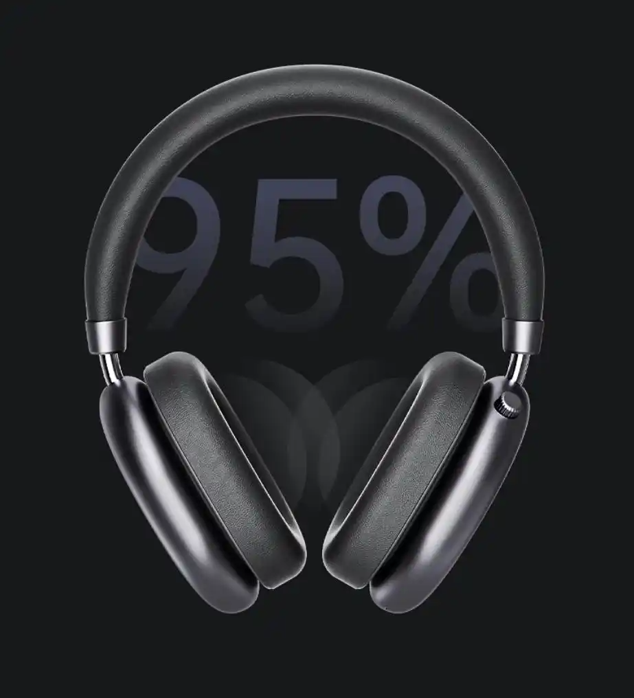 iKF Nano Adaptive Active Noise Cancelling Headphones, Wired/Wireless Bluetooth 5.4 Headset, 140H Playtime,Transparent Mode, Deep Bass