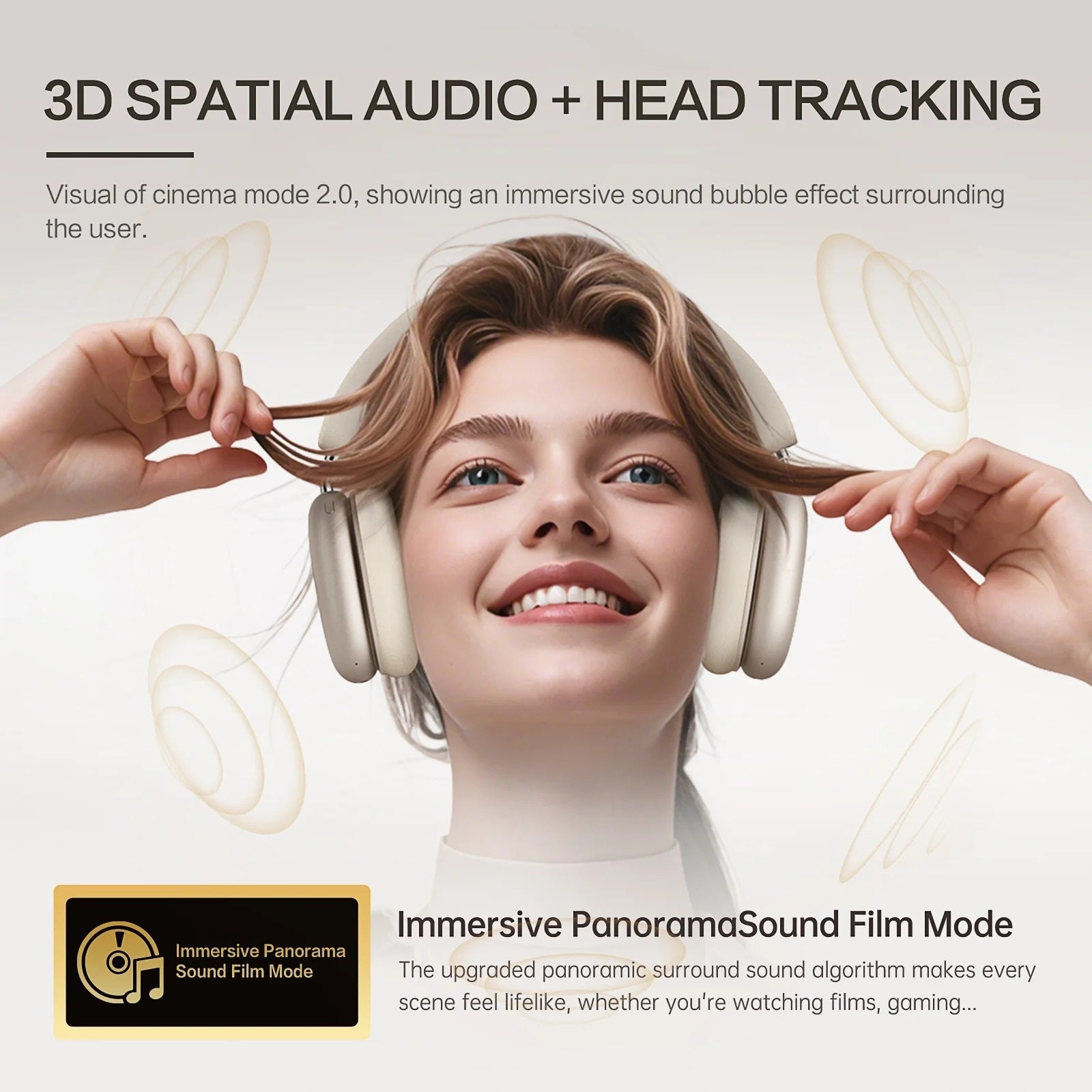 iKF Mars Wireless Bluetooth Headphones Quad-Speaker 40mm+20mm, 58dB Adaptive ANC, Hi-Res LDAC, 360° Spatial Audio, 140H Battery, 30ms Low Latency, Dual Device Connection
