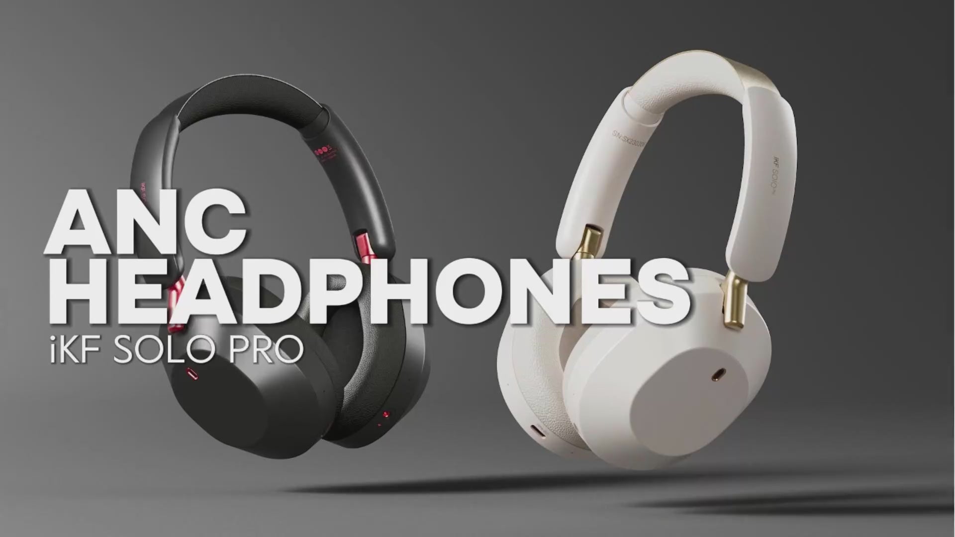 iKF Solo Pro Active Noise Cancelling Bluetooth Headphones, ANC, 130H Playback, HiFi Sound, Transparency Mode, Wireless & Wired, Low Latency Gaming, Foldable, USB Audio, External Mic for Clear Calls